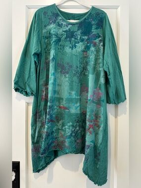 Blue Fish Swing Tunic in Cyan